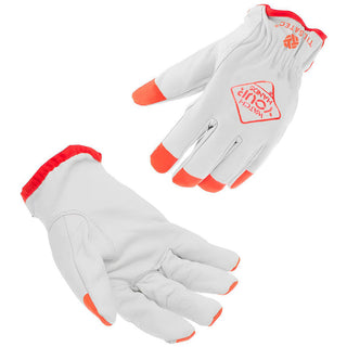 5X-Large White; Red Leather; Aramid Cut & Puncture-Resistant Gloves - Tilsatec TTP230WYH140