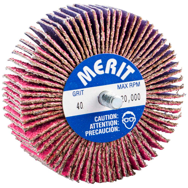 3" 40-Grit Ceramic Alumina Flap Wheel - Merit Abrasives 69957339737