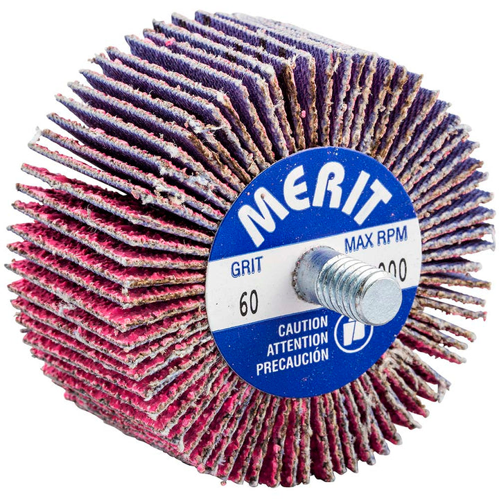 2" 60-Grit Ceramic Alumina Flap Wheel - Merit Abrasives 69957339723