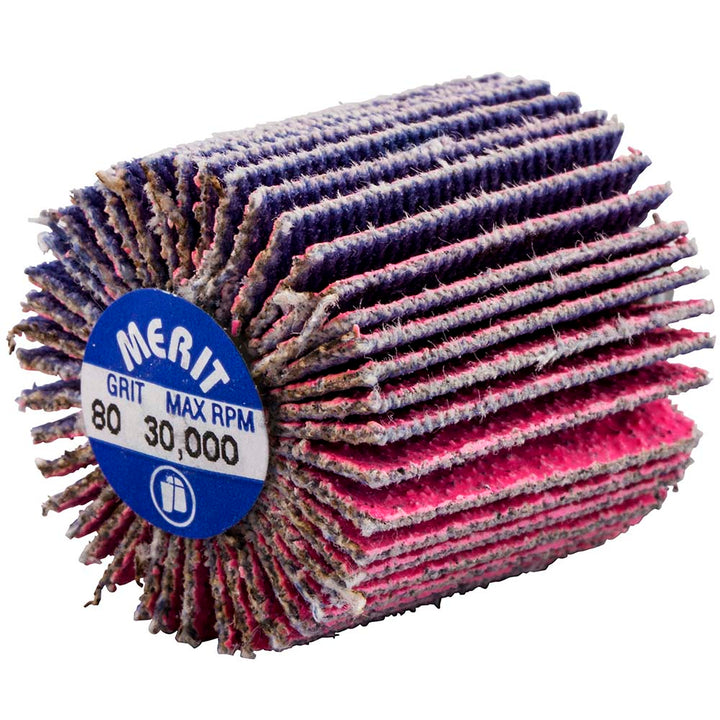 1" 80-Grit Ceramic Alumina Flap Wheel - Merit Abrasives 69957339720