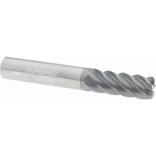 3/8" 5-Flute Solid Carbide Corner Radius End Mill, AlTiN - Supermill 5251875