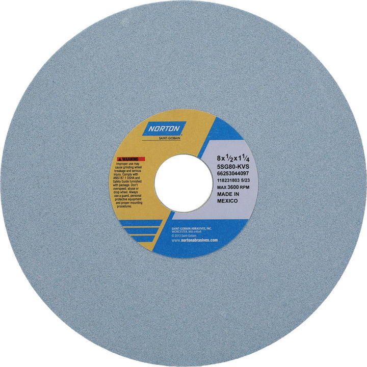 8 x 1/2" 80-Grit Ceramic Grinding & Cutoff Wheel - Norton 66253044097