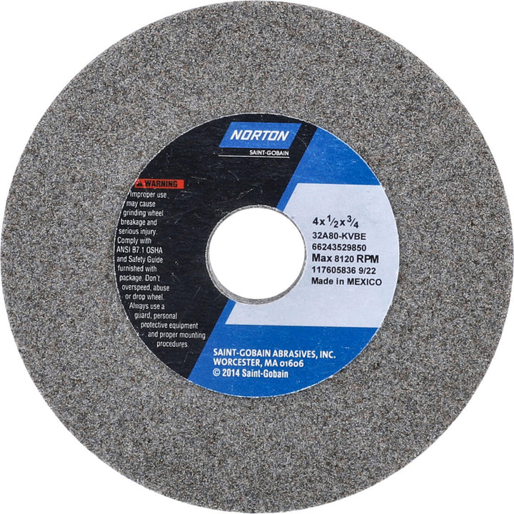 80-Grit Aluminum Oxide Grinding & Cutoff Wheel - Norton 66243529850