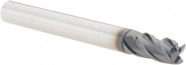 0.2190" 4-Flute Solid Carbide Corner Radius End Mill, AlTiN - Iscar 5623106