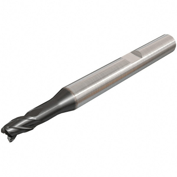 0.0984" 3-Flute Solid Carbide Corner Radius & Corner Chamfer End Mill, AlTiN - Iscar 5620529