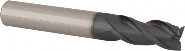 0.4724" 3-Flute Solid Carbide Square End Mill, TiAlN - Iscar 5620463