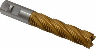 0.8750" 5-Flute Cobalt Single End Mill, TiN - Hertel 91192724