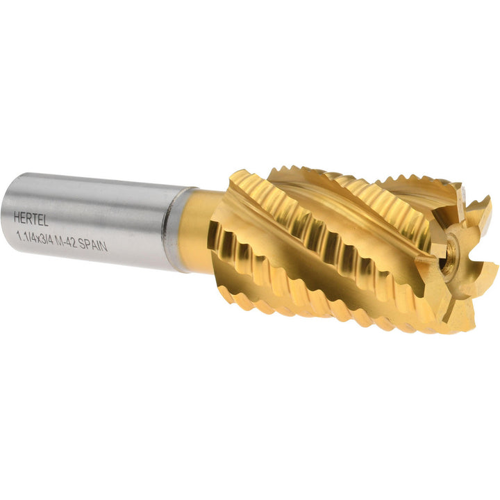 1.25" 6-Flute Cobalt Roughing End Mill, TiN - Hertel 91192757