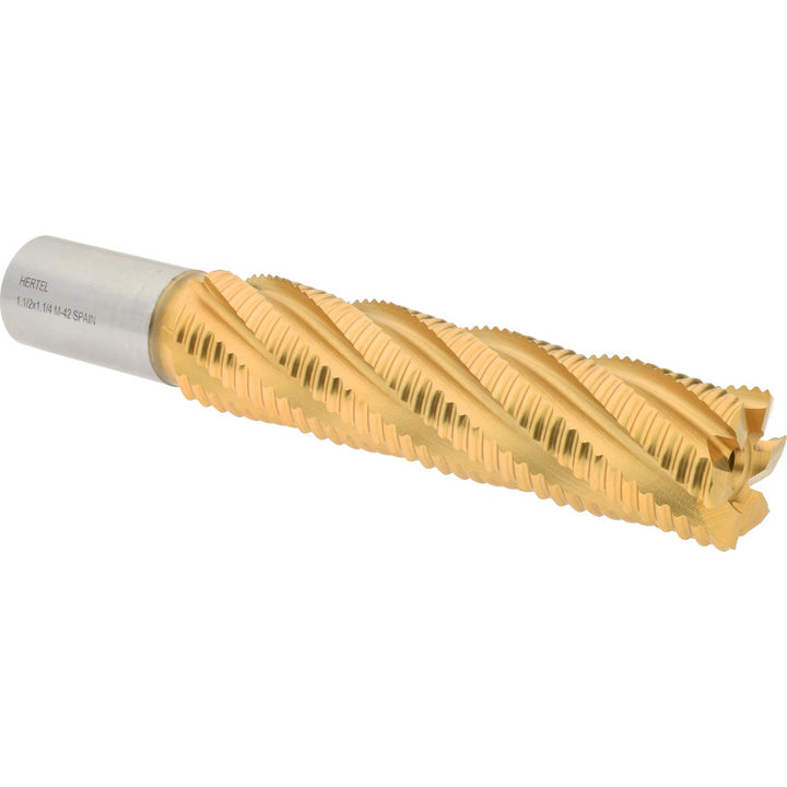 1.5000" 6-Flute Cobalt Single End Mill, TiN - Hertel 91192799