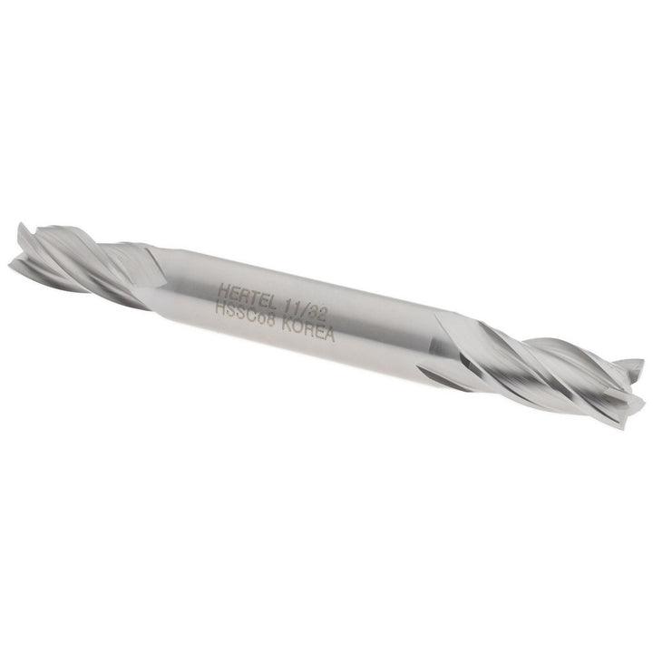 11/32" 4-Flute Cobalt Square End Mill - Hertel E2053022