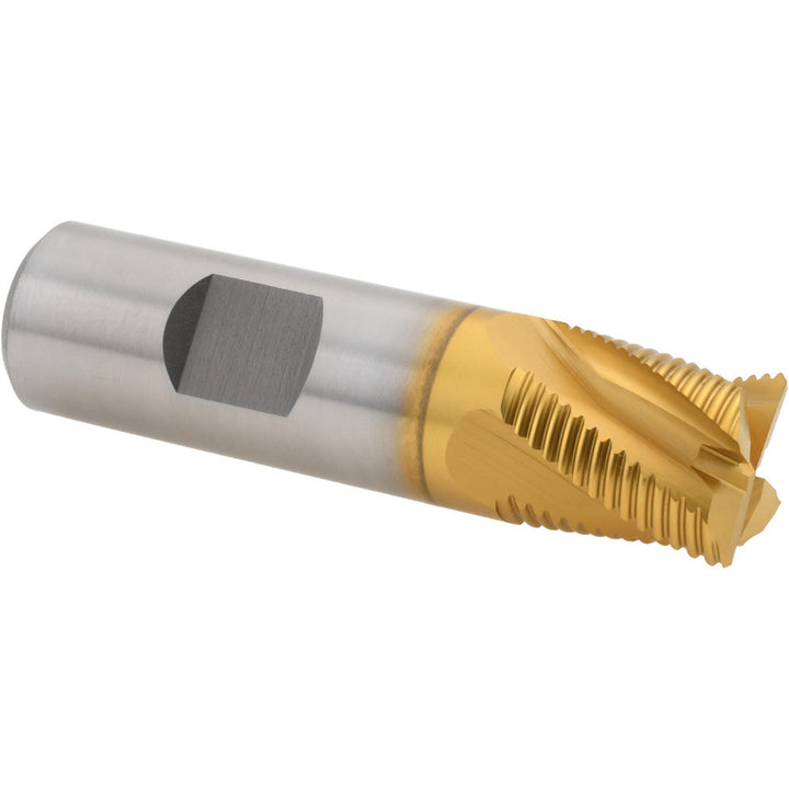 0.75" 4-Flute Cobalt Roughing End Mill, TiN - Hertel 91196980