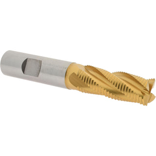 0.625" 4-Flute Cobalt Roughing End Mill, TiN - Hertel 91197061