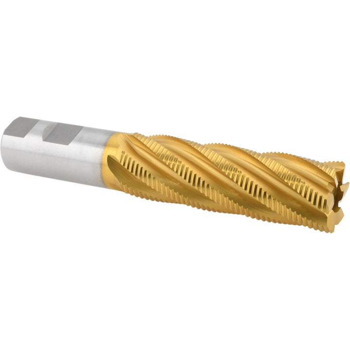 1.125" 6-Flute Cobalt Roughing End Mill, TiN - Hertel 91197194