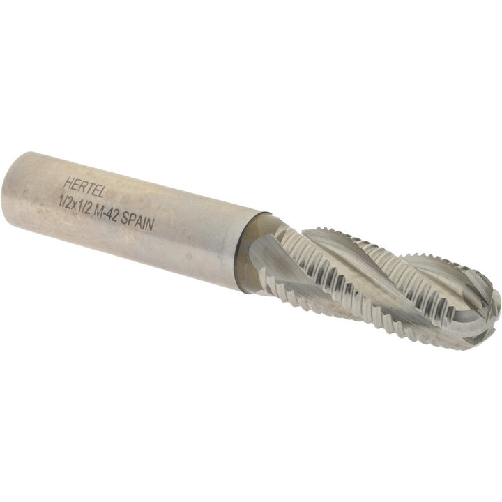 0.5000" 4-Flute Cobalt Single End Mill - Hertel 91197491