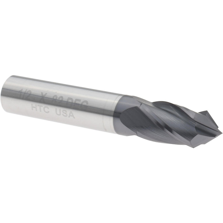 1/2" 4-Flute Solid Carbide Drill Mill End Mill, AlTiN - Harvey Tool 26532-C3