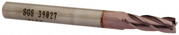 7/32" 4-Flute Solid Carbide Square End Mill, TiCN - SGS 39027