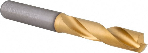 7/16" Solid Carbide Stub Drill Bit, TiN, 140° point - Kennametal 4150300