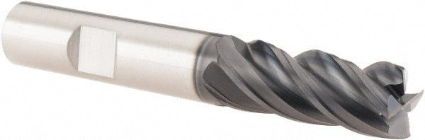 1/2" 4-Flute Solid Carbide Square End Mill, AlTiN - SGS 36598