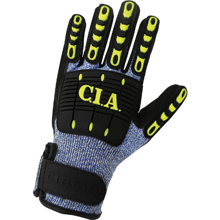 Large Blue; Black Tuffalene UHMWPE Cut & Puncture-Resistant Gloves - Global Glove & Safety Mfg. CIA617V-9(L)