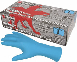 Blue Nitrile Gloves - MCR Safety 6012M