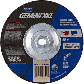 7 x 1/4" 24-Grit Aluminum Oxide Grinding & Cutoff Wheel - Norton 66252843791