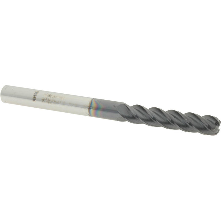1/4" 4-Flute Solid Carbide Corner Radius End Mill, AlTiN - Accupro 12183019