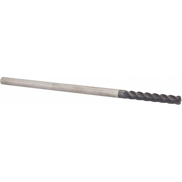 1/4" 4-Flute Solid Carbide Corner Radius End Mill, AlTiN - Accupro 12183658