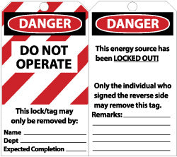 DANGER Tag - AccuformNMC LLT2