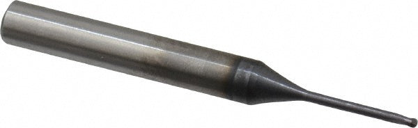 0.0591" 2-Flute Solid Carbide Ball End Mill, AlTiN - Accupro 12177296