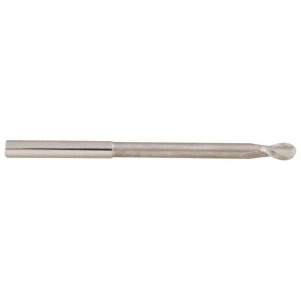 0.0591" 2-Flute Solid Carbide Ball End Mill - Accupro 12177293