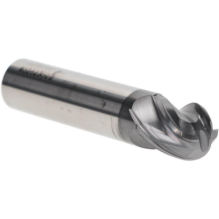 5/8" 4-Flute Solid Carbide Ball End Mill, AlTiN - Accupro 95168542