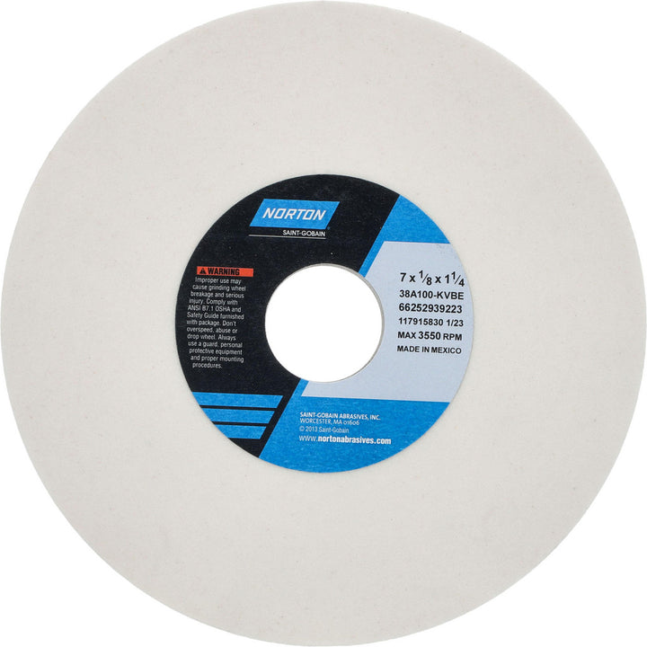 7 x 1/8" 100-Grit Aluminum Oxide Grinding & Cutoff Wheel - Norton 66252939223