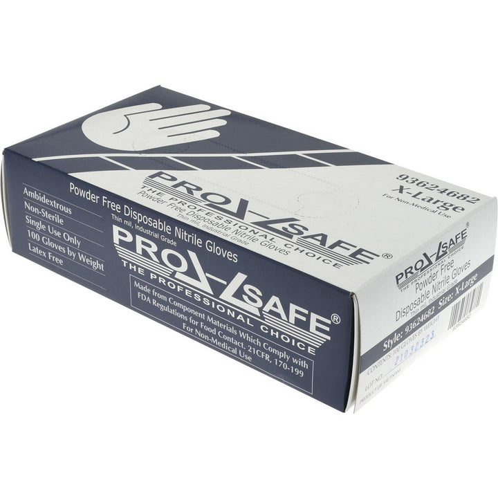 Blue Nitrile Gloves - PRO-SAFE GL06-3MPFXL