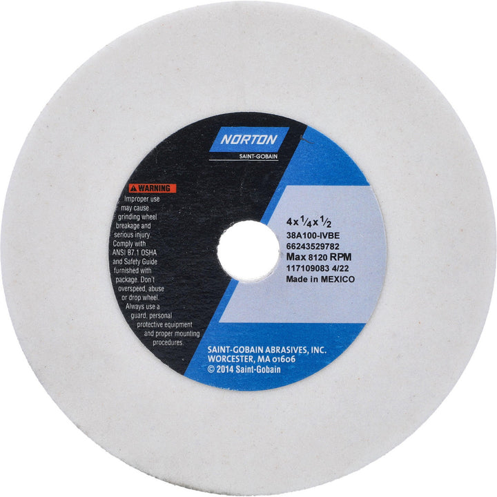 100-Grit Aluminum Oxide Grinding & Cutoff Wheel - Norton 66243529782