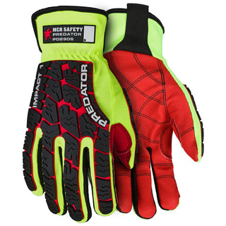 Black; Lime; Red Mechanic's & Lifting Gloves - MCR Safety PD2906XXL