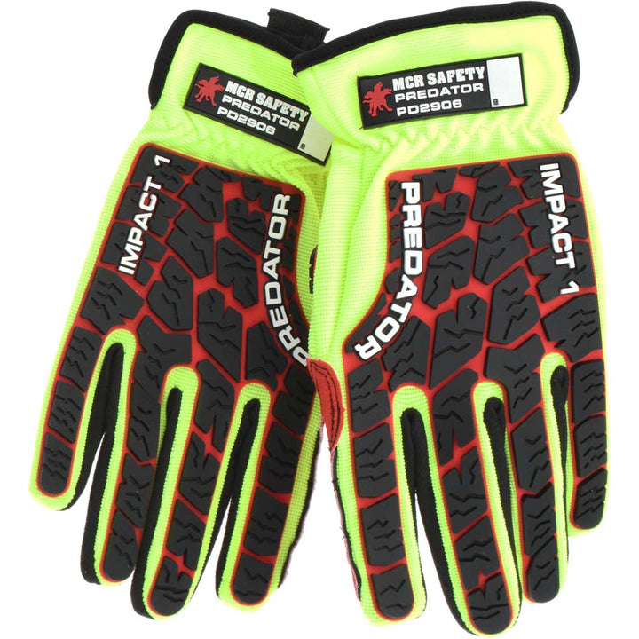 Black; Lime; Red Mechanic's & Lifting Gloves - MCR Safety PD2906S