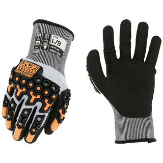 Medium Black; Blue; Orange HPPE; Tungsten Steel Cut, Puncture & Abrasion-Resistant Gloves - Mechanix Wear S5EP-08-008