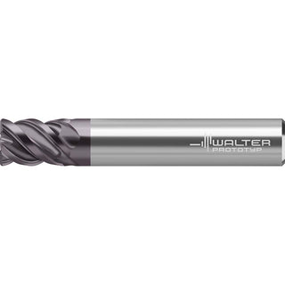 1/2in" 4-Flute Solid Carbide Corner Radius End Mill, TiAlN - Walter-Prototyp 7810042