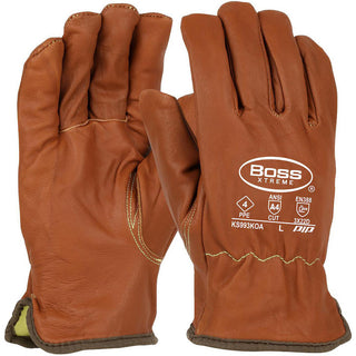 Small Brown Goatskin Cut & Puncture-Resistant Gloves - PIP KS993KOA/S