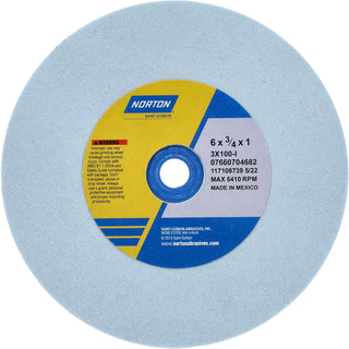 6 x 3/4" 100-Grit Ceramic Alumina Grinding & Cutoff Wheel - Norton 07660704682