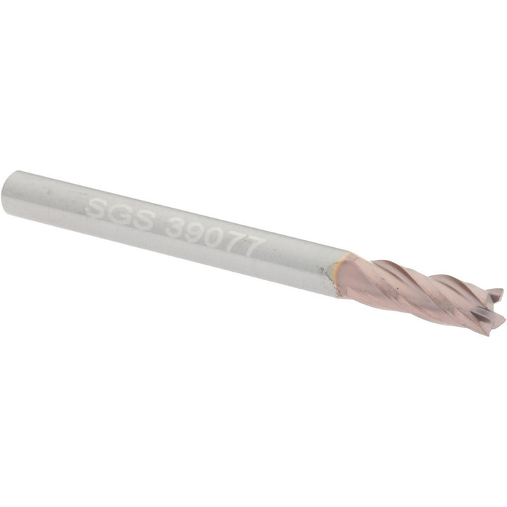 1/8" 4-Flute Solid Carbide Square End Mill, TiCN - SGS 39077