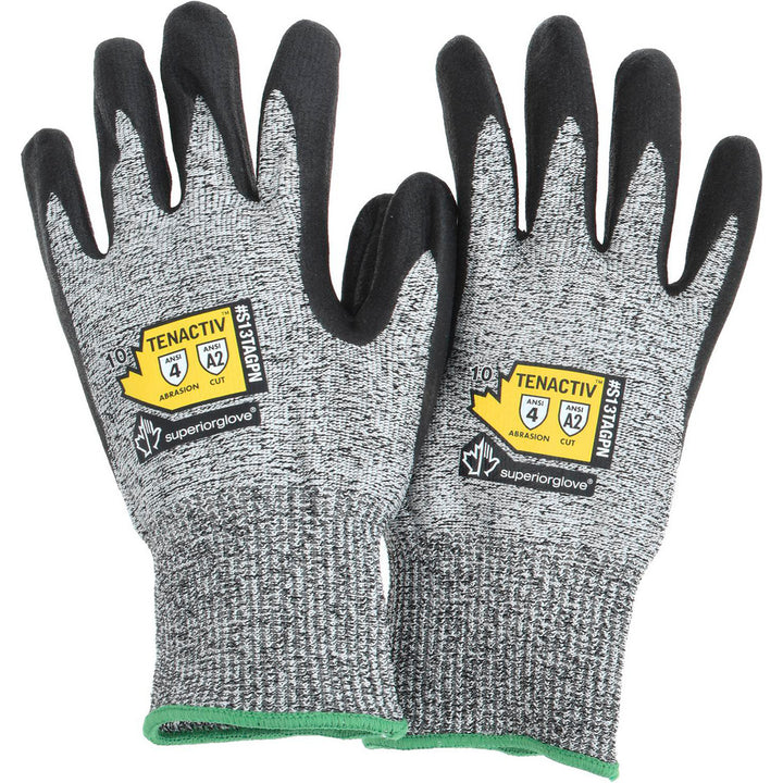 Gray TenActiv Cut & Abrasion-Resistant Gloves - Superior Glove Works S13TAGPN-10