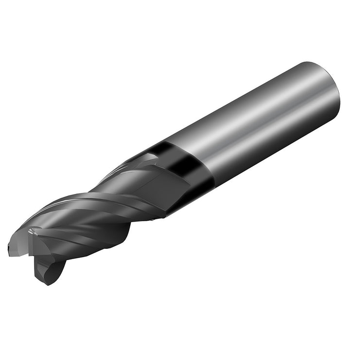 1/2" 3-Flute Solid Carbide Corner Radius End Mill, AlTiN - Sandvik Coromant 8035590