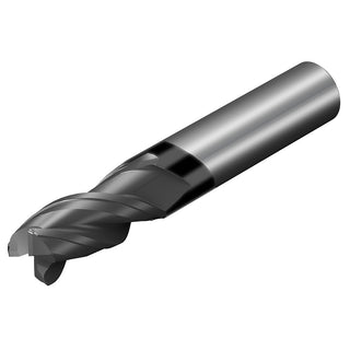 3/8" 3-Flute Solid Carbide Corner Radius End Mill, AlTiN - Sandvik Coromant 8035588