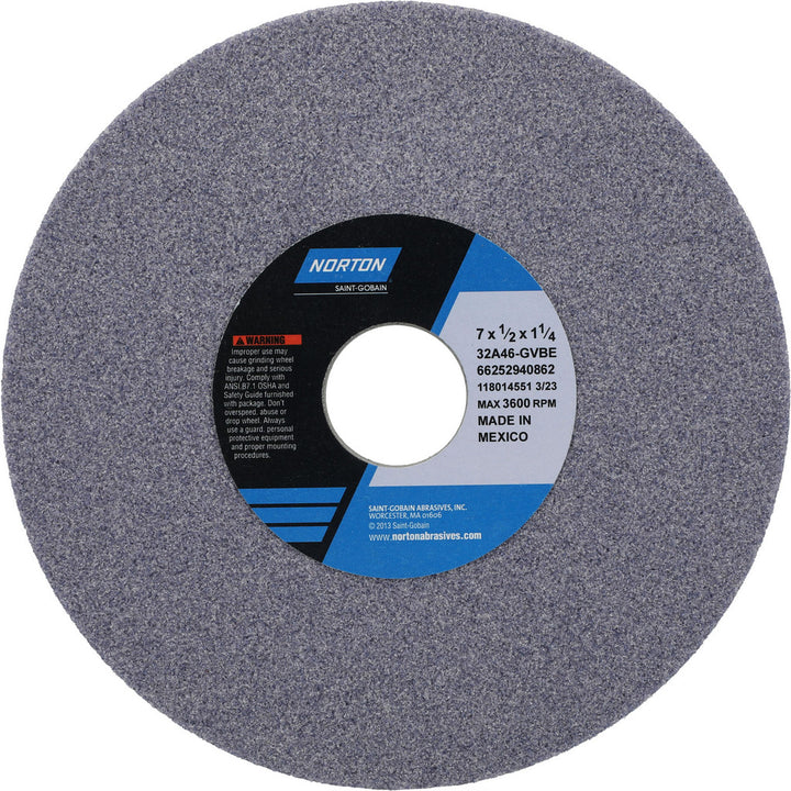 7 x 1/2" 46-Grit Aluminum Oxide Grinding & Cutoff Wheel - Norton 66252940862