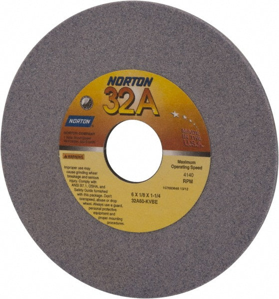 6 x 1/8" 60-Grit Aluminum Oxide Grinding & Cutoff Wheel - Norton 66252835500