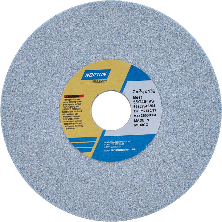 7 x 3/4" 46-Grit Ceramic Grinding & Cutoff Wheel - Norton 66252942304