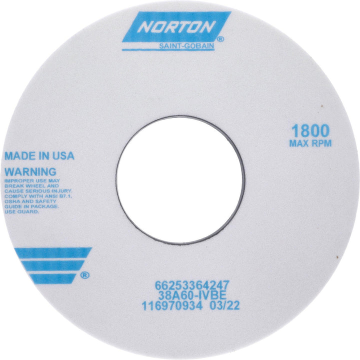 14 x 1-1/2" 60-Grit Aluminum Oxide Grinding & Cutoff Wheel - Norton 66253364247