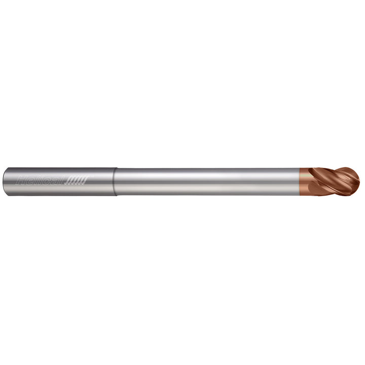 3/8" 4-Flute Solid Carbide Ball End Mill, Tplus - Helical Solutions 86890