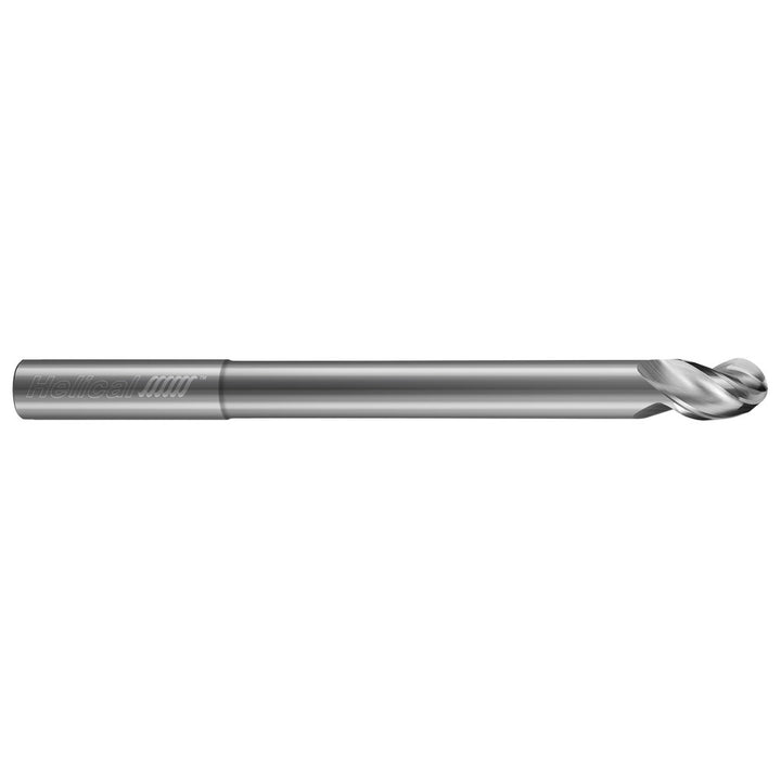 1/4in" 3-Flute Solid Carbide Ball End Mill - Helical Solutions 47075